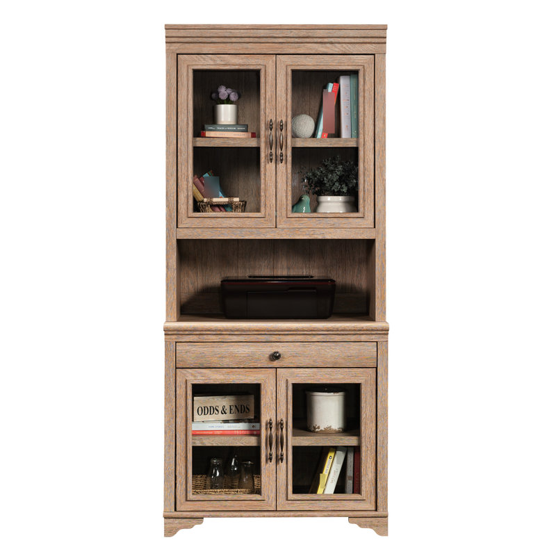 Avec finition brune, conception de bureau chic, bois d'ingénierie, tablette réglable derrière - verre trempé, système de gestion des câbles, profondeur de produit de 31,9 po, largeur de 17,6 po, hauteur de 40,94 po, finition