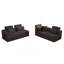 Canapé modulaire en L en forme de L, canapé en velours côtelé de style minimaliste moderne, se déplie en un lit, conception peu encombrante (brun)-1914644203