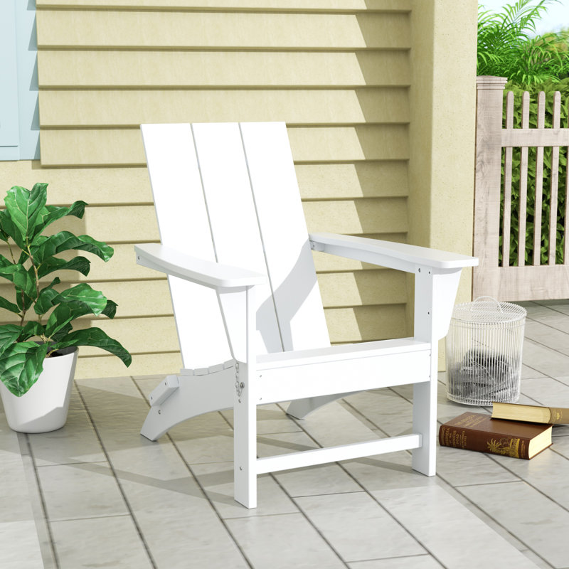 Chaise Adirondack pliante en plastique PEHD Joubert, Blanc