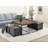 Aitor Wood Grain 5 Piece Coffee Table Set With Raised Edges-613941417-607175772
