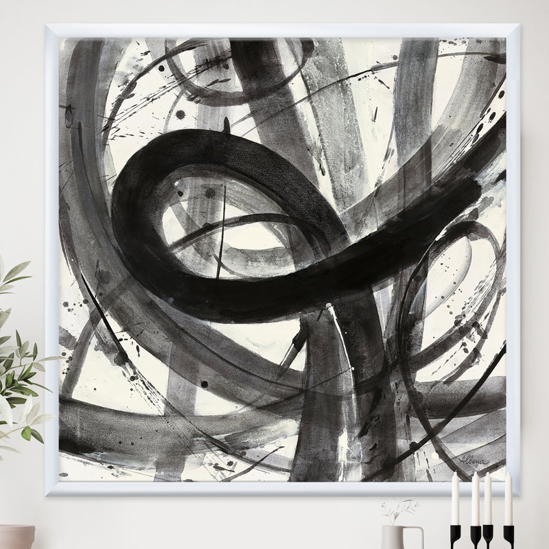 « minimaliste roulant iii »-cadre photo imprimé sur toile, H 30 po x l 30 po x P 1 po, Cadre blanc