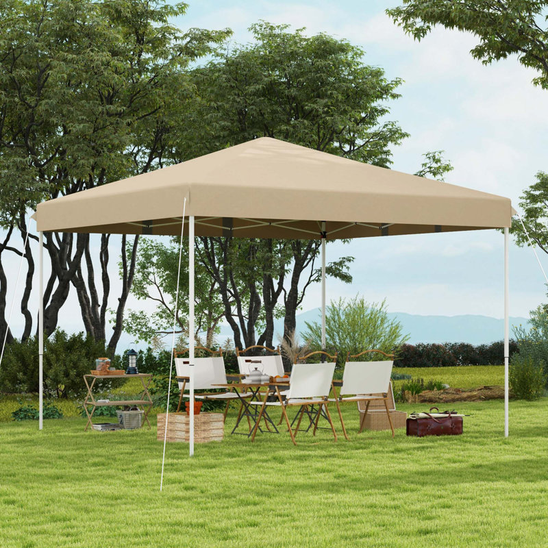 Outsunny Pop Up Canopy Tent, Instant Sun Shelter, Tents For Parties, Height Adjustable, With Wheeled Carry Bag For Outdoor, Garden, Patio, Parties