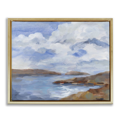 Art mural sur toile flottant avec vue sur la plage des îles par Silvia Vassileva