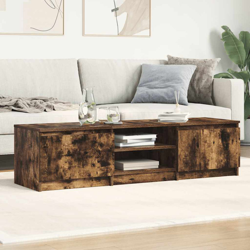 Meuble télé vidaXL avec meuble télé et console multimédia, Chêne fumé