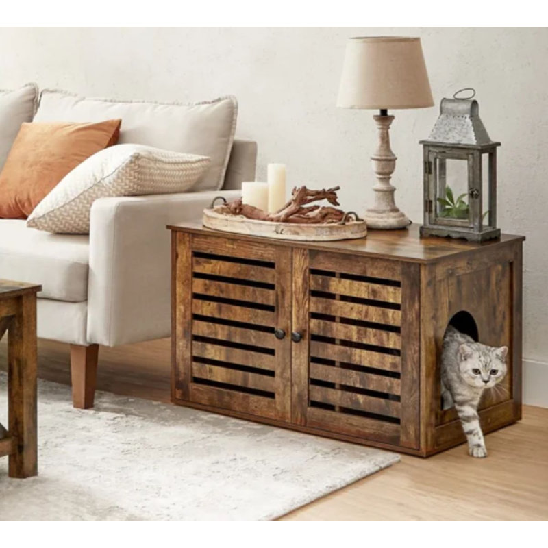 Litter Box Enclosure, Rustic Brown