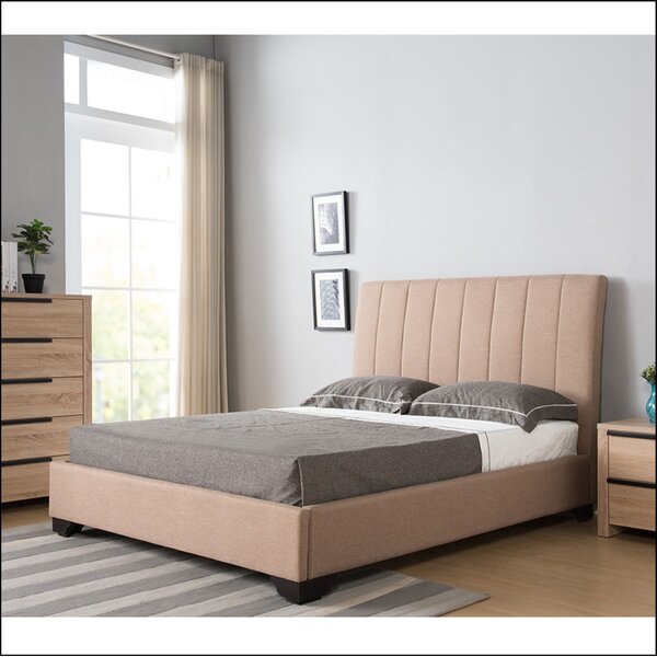 Red Barrel Studio® Milsom Vegan Leather Platform Bed | Wayfair