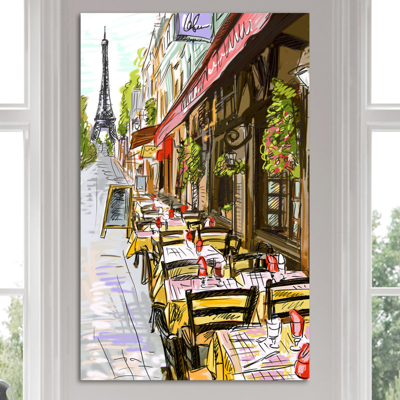 « path to eiffel tour », impression sur toile tendue, H 48 po x l 28 po x P 1,5 po