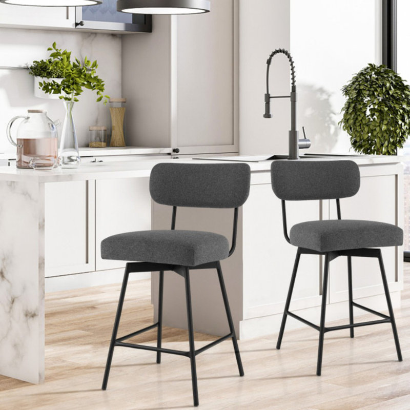 Tabourets de bar rembourrés 25 pièces 2 pièces 25 pouces