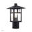 1 Light Satin Gold Medium Outdoor Post Top Lantern With Clear Glass-1984921587