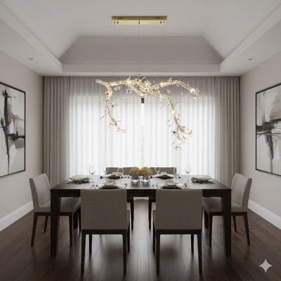 Lustre géométrique unique à 13 lumières Ferriter