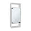 Pharmacie, 1 porte, 5 tablettes, 1 miroir, blanc