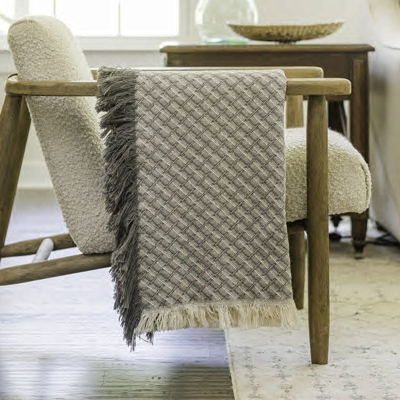 Jeté tissé 46 x 67, Gris 2