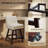 26.77 Inch Swivel Counter Height Bar Stool(Set of 1) With Open Back & Oak Wood Legs, Nailhead Trim For Pub, Bistro, Kitchen, Cafe-2052789447-2052789442