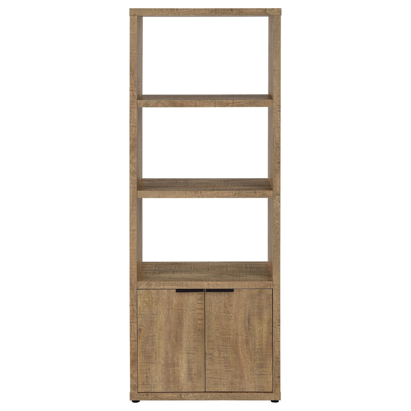 Tour média en bois d'ingénierie à 3 tablettes Noriega Mango
