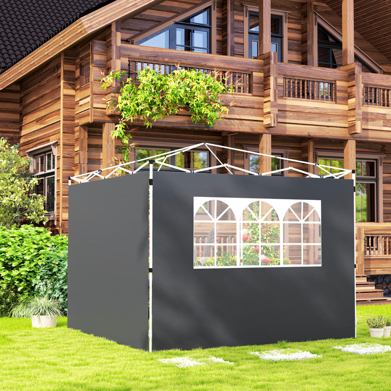 Outsunny Dark Grey Polyester Side Wall for Gazebo