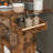 Rolling Kitchen Island Cart With Drop-leaf, Storage Solution with Wine Rack, Storage Cart for Kitchen, vintage Brown-957324273