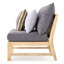 Chaise de patio Paulet avec coussins Sunbrella-475218147