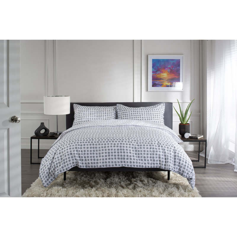 Dots Duvet Cover Set, Double - 2 Standard Pillowcases, Pink