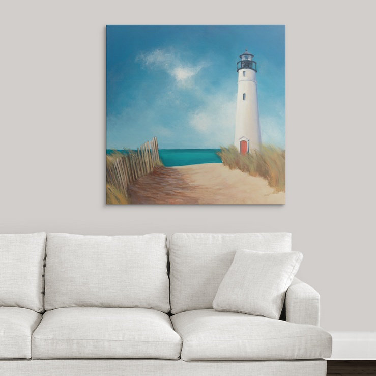 «Holderness Down the Path» par Julia Purinton, reproduction d'art, H 35 po x l 35 po x P 1,5 po, Toile
