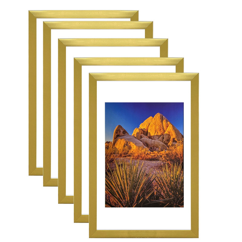 Ensemble de cadres photo en PVC 13 x 19 - 5 pièces Premium, Noir