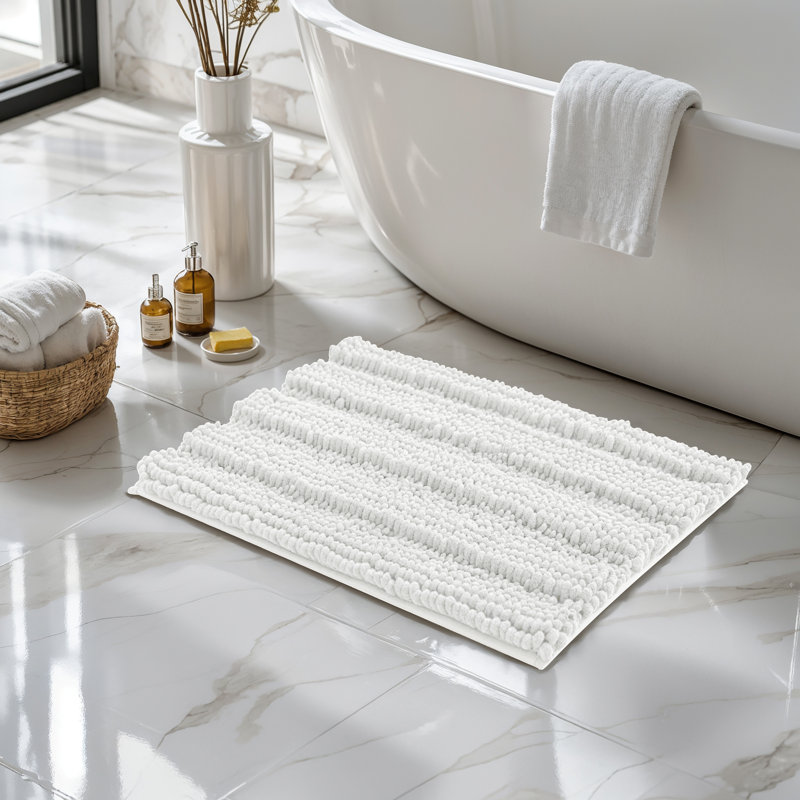 Tapis pour salle de bain Chenault, Simple - L 48 po x l 18 po, Mauve