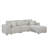 Harvey 104" Sofa With Reversible Chaise In Beige Linen