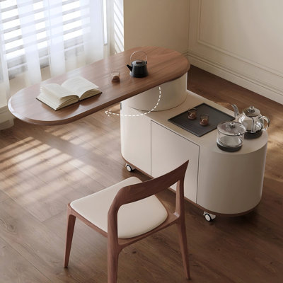 Table basse et roulettes Mid-Century