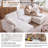 137.7" Teddy Modular Sofa Oversized Seating Cloud Couch 3-Seater Sofa with 2 Movable Ottoman and 2 Built-in Storage Side Table-424372981-424372980
