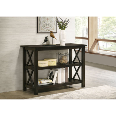 Console Deep Merlot avec 2 tablettes