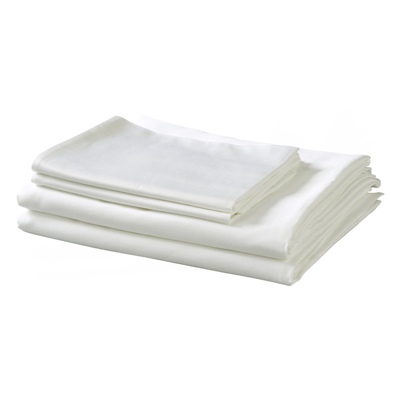 Draps en coton de bambou doux et lisse avec viscose de bambou, Ivory