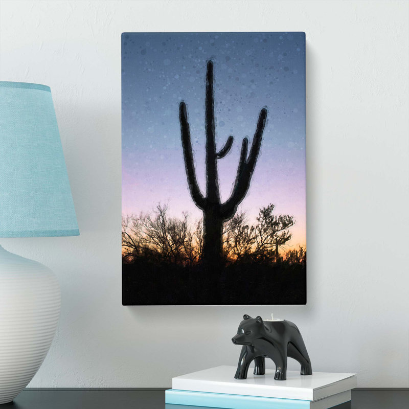 Saguaro Cactus In Tucson Arizona - Wrapped Canvas, 60cm H x 40cm W x 3cm D