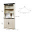 Armoire de rangement d'angle moderne avec portes en verre trempé et tablettes réglables-1335747192