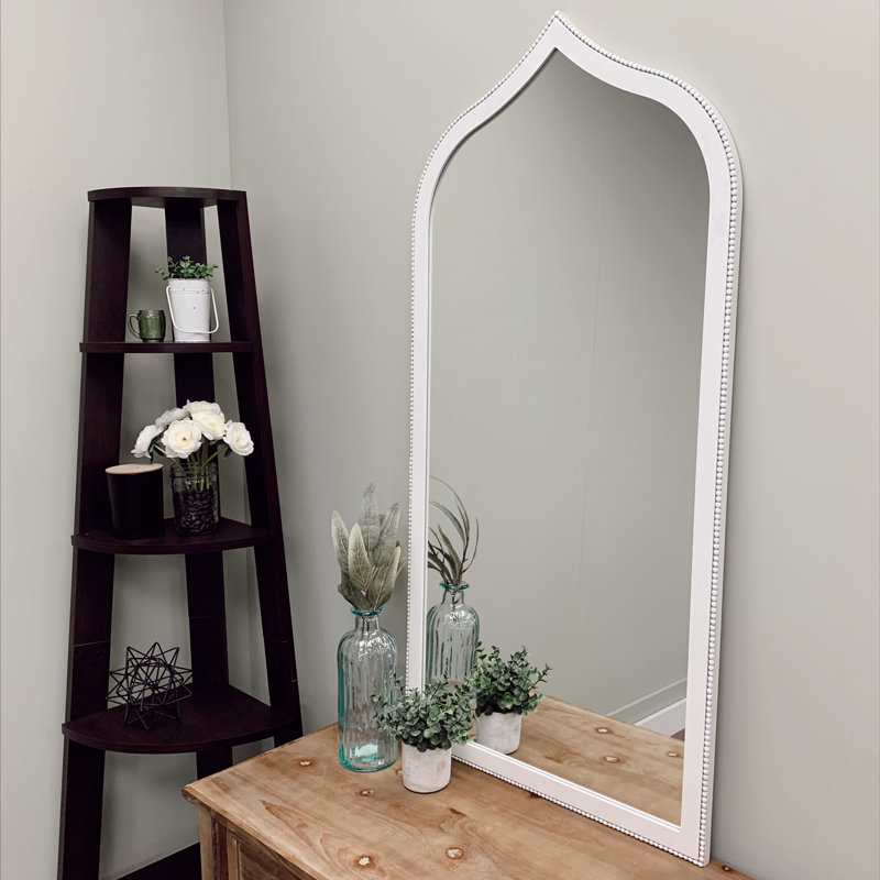 Aspynn Arch Mirror, 47.38" x 23.38", Linen White