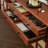 Retro Solid Wood Sideboard with Multiple Storage