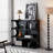Multifunctional 4-Tier Black Book Shelf & Coffee Table-633173864