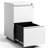 2 Drawer Metal Mobile Cabinet For Files - Lock Privacy Holds Legal/Letter/A4 Antique White Office Solution Modern File Drawers Lockable Organize Space Fits-120659710