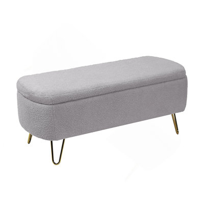 Storage Ottoman Bench For End Of Bed, Entryway Bench Upholstered Padded