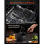 Ensemble de couteaux de cuisine avec bloc et aiguiseur, ensemble de couteaux allemand en acier inoxydable à haute teneur en carbone de 15 pièces, coutellerie de cuisine avec poignée ergonomique en PP, tige d'affûtage et bloc en bois, pour les cuisiniers amateurs