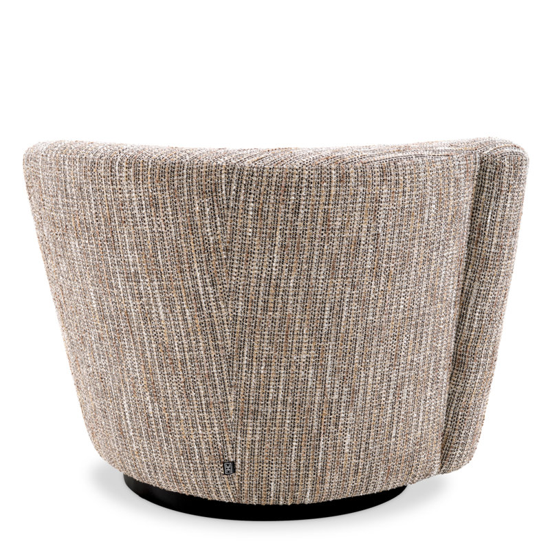 Colin Swivel Barrel Chair, Mademoiselle Beige Polyester Blend
