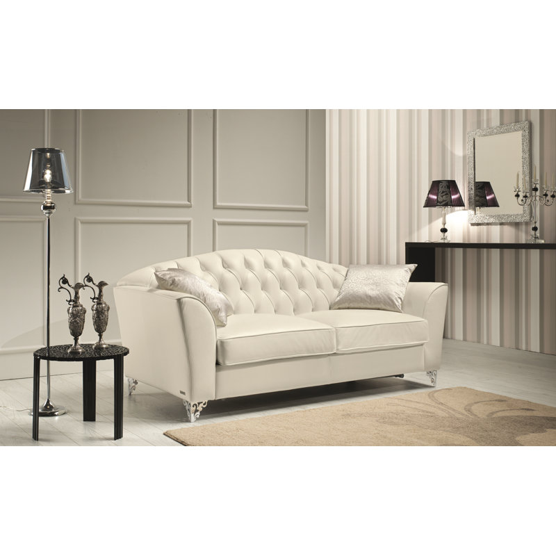 Minerva Upholstered Loveseat, Love Seat Genuine Leather