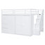 Lit mezzanine blanc avec solutions de rangement intégrées