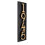 Floating 4-Number Vertical Sign, Black /w/ Black / Gold Modern Font Numbers-980791881