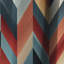 Chevron géométrique rouge clair et bleu - Rideau occultant en velours à motif géométrique abstrait - 1 panneau-107535723