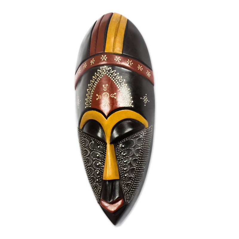 Décoration murale visage de style bois de qualité africaine