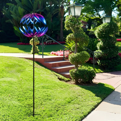 Garden Wind Spinner (bleu; mauve)