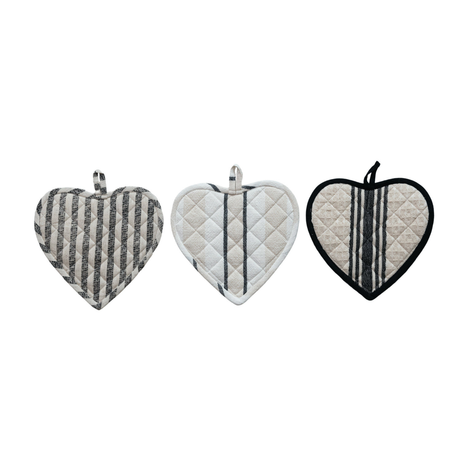 Creative Co-Op Chic Cotton Quilted Heart Shaped Pot Holder | Perigold