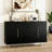 Fluted Buffet Accent Cabinet With Adjustable Shelves-1537706355