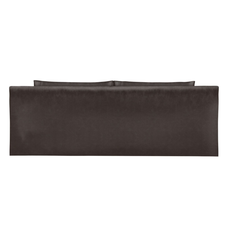 Canapé Mulberry, Cuir rétro chocolat, H 33 po x l 108 po x p 40 po, Ébène