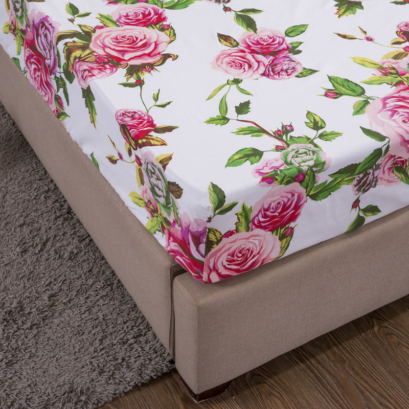 Floral Microfiber Sheet Set, Full/Double