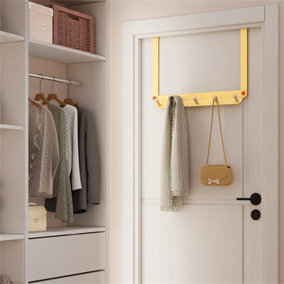 Iron Seamless Over-The-Door Hook Rack